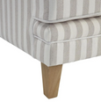 Bondi Hamptons Armchair Natural Stripe With White Piping