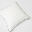 Piped Linen White/Natural Cushion