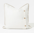 Piped Linen White/Natural Cushion