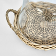 Willow Plate With Glass Cloche