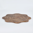 Paume Scallop Rattan Placemat Antique Brown Set/6