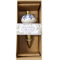 Blue and White Ceramic Bottle Stopper - 10cm
