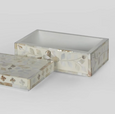 Elena Mother of Pearl Trinket Box White