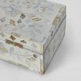 Elena Mother of Pearl Trinket Box White