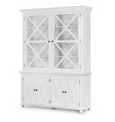 Sorrento Large Glass Door Hamptons Cabinet White