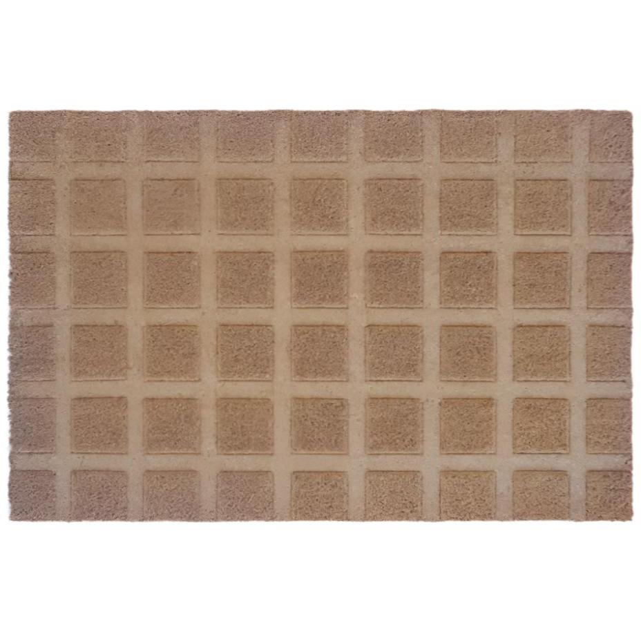 Tiles Coir Doormat with Vinyl Backing Large 60 x 90cm