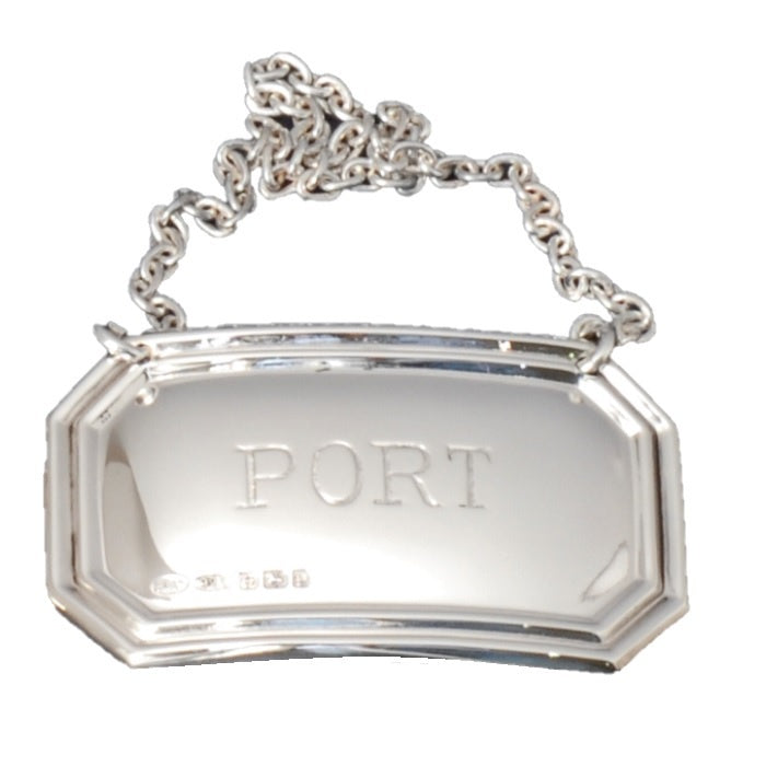 English Hallmarked Sterling Silver Reed Edge Port