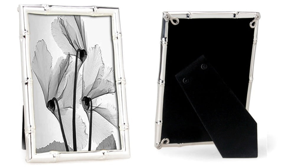 Bamboo Photo Frame Silver Plated 13cm x 18cm