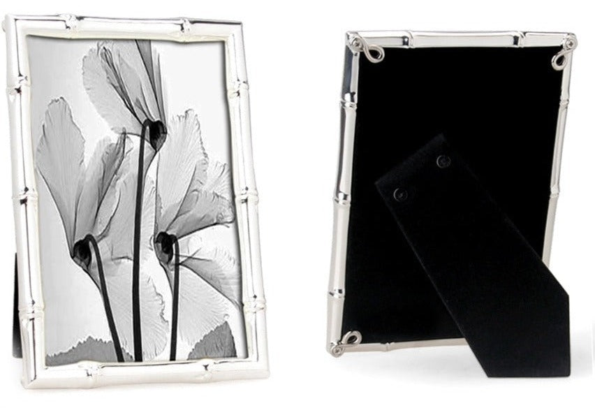Bamboo Photo Frame Silver Plated 10cm x 15cm