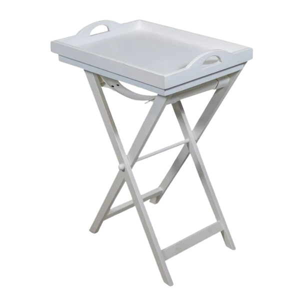 Wooden Tray Table White