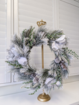 Wreath Magnolia White 65cm on gold wreath hook
