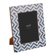 Wood & Resin Photo Frame Blue/White 5 x 7"