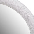 Rope Effect Wall Mirror White closeup front