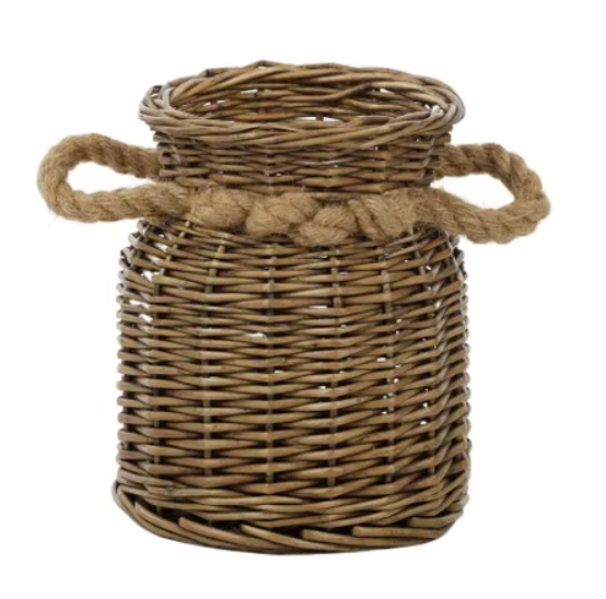 Handwoven Ballina Willow Utensil Holder with sturdy handle