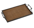 Rattan & Faux Bamboo Handle Tray Small