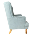 Pistachio Tufted Winged Armchair