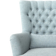Pistachio Tufted Winged Armchair