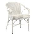 Belle Rattan Armchair White
