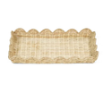 Belle Rattan Scallop Tray Large