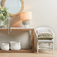 Belle Rattan Armchair White