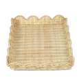 Belle Rattan Scallop Tray Large