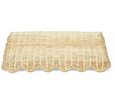 Belle Rattan Scallop Tray Large
