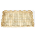 Belle Rattan Scallop Tray Large