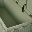 Belle Rattan Storage Bench Green