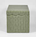 Belle Rattan Storage Bench Green