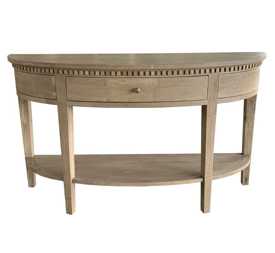 Beresford Curved Console Weathered Oak