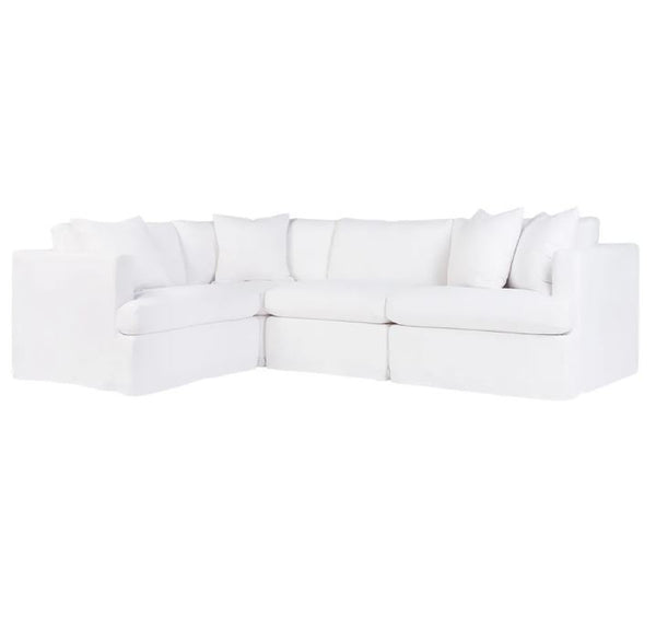 Birkshire Slip Cover Modular Sofa - White Linen Option 2