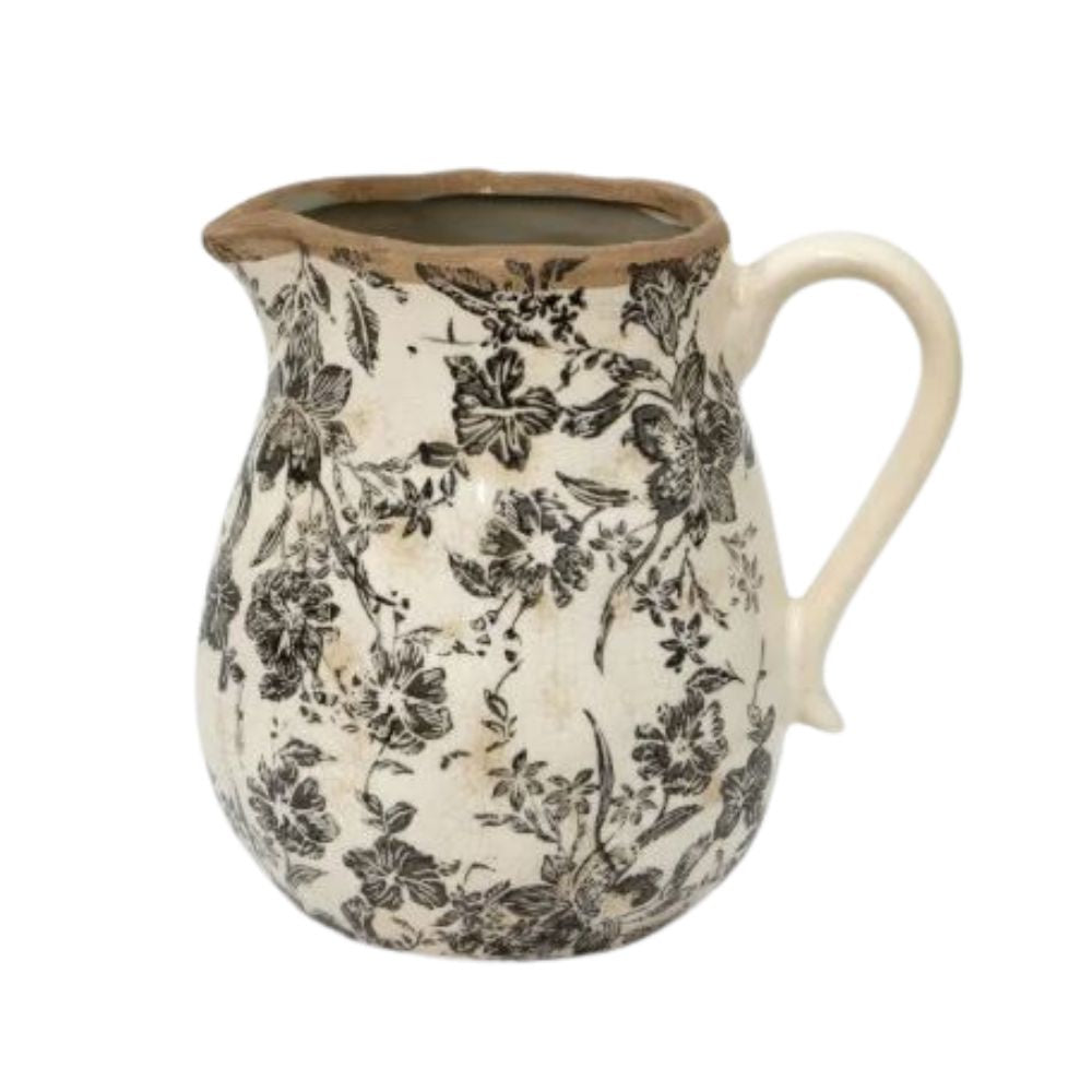 Black Floral Jug Short