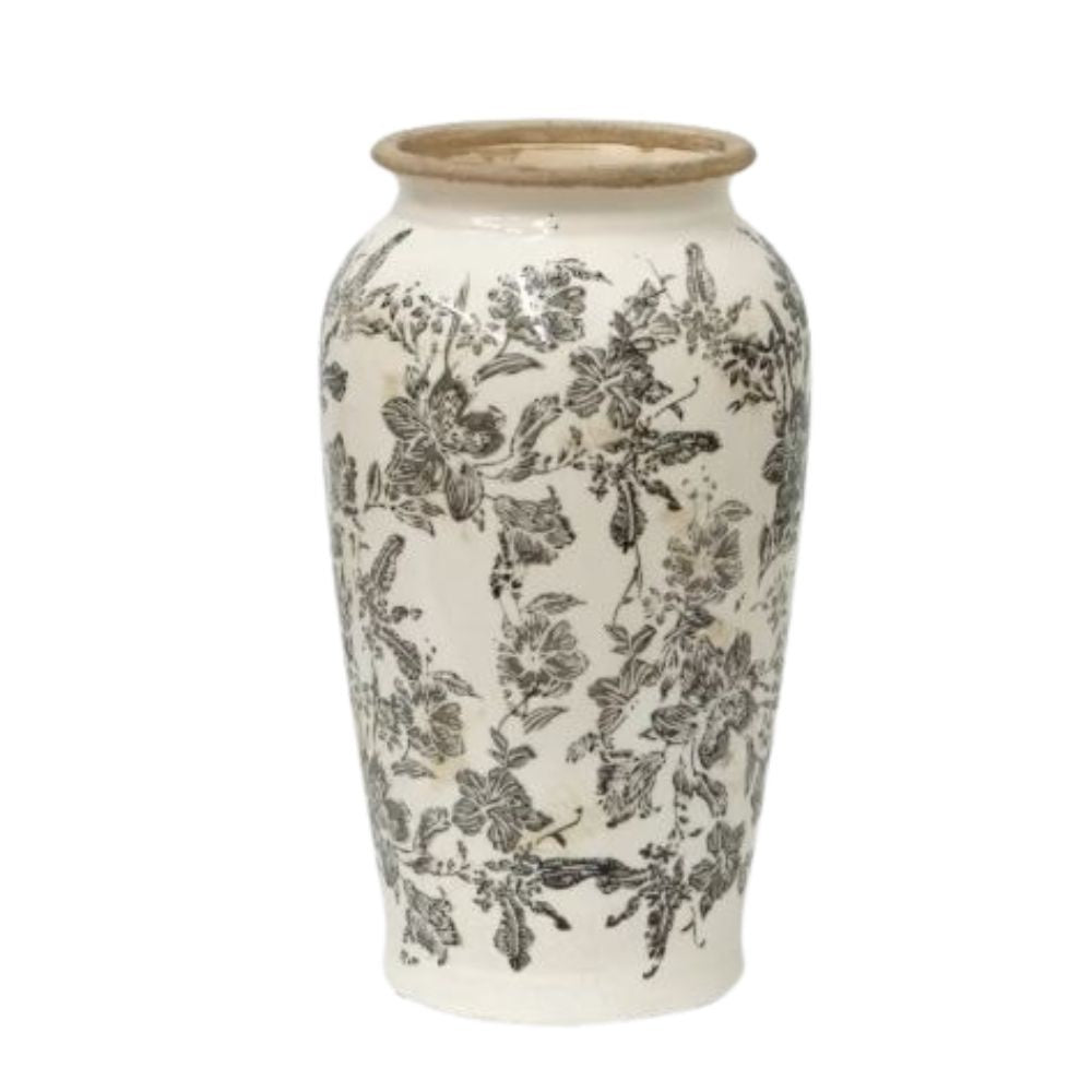 Black Floral Vase Small
