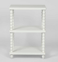 Bobbin Oak Side Table White