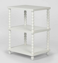 Bobbin Oak Side Table White