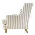 Bondi Hamptons 2 Seat Sofa Natural Stripe with White Piping