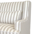 Bondi Hamptons 2 Seat Sofa Natural Stripe with White Piping