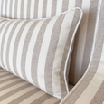 Bondi Hamptons 2 Seat Sofa Natural Stripe with White Piping