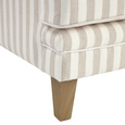 Bondi Hamptons 2 Seat Sofa Natural Stripe with White Piping