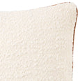 Boucle Cushion with Leather Piping