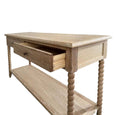 Brianna Bobbin Whitewash Oak Console Table