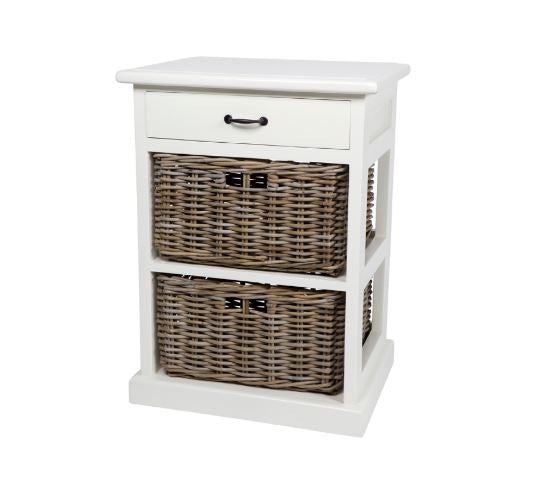 Bridgeport 2 Basket Storage Chest White & Kubu