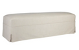 Brighton Slip Covered Bench Natural Linen