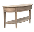 Brittany Curved Console Weathered Oak