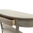 Brittany Curved Console Weathered Oak