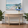 Brittany Curved Console Weathered Oak