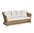 Cayman 3 Seat Rattan Sofa Cream