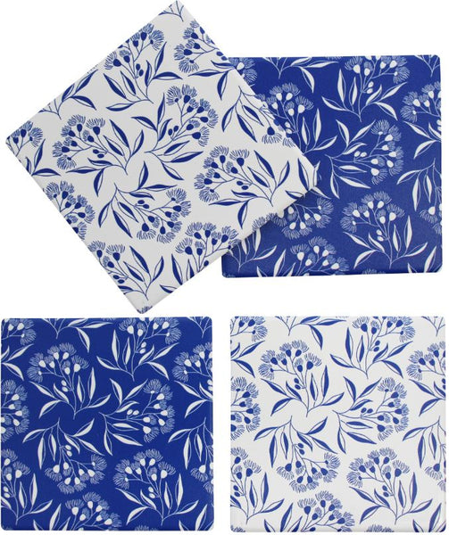 Coasters Set/4 Bamboo Flower