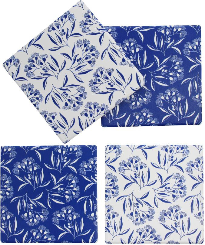 Coasters Set/4 Bamboo Flower