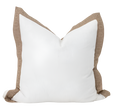 Crest Embroidery Flange White Euro Cushion 65cm